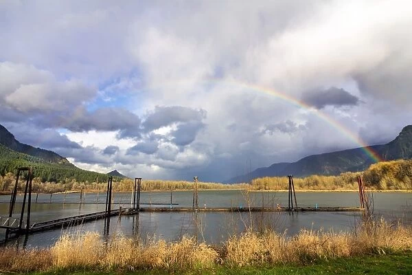 Rainbow over Columbia River