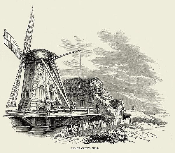 The Windmill Fine Art Print Rembrandt Etching Reproductions 