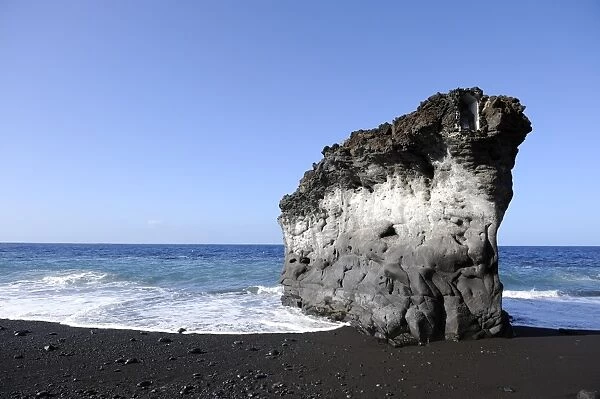 Rock on the beach of Puerto Naos, La Palma, Canary Islands, Canary Islands, Spain, Europe, PublicGround