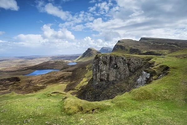 Rocky landscape of Quiraing, Trotternish Ridge, Isle of Skye, Scotland, United Kingdom
