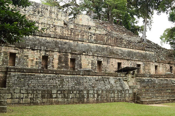 Ruined Mayan temple, Copan, Honduras