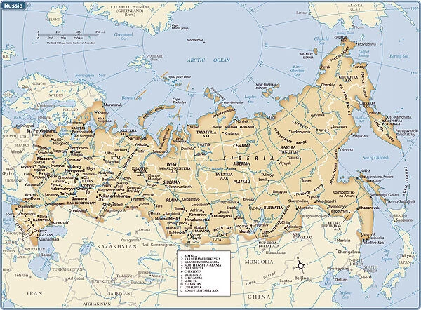 Russia country map