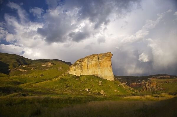 Sandstone Cliffs in the Eastern Highlands of South Africa. Golden Gate National Park, Free State Province, South Africa