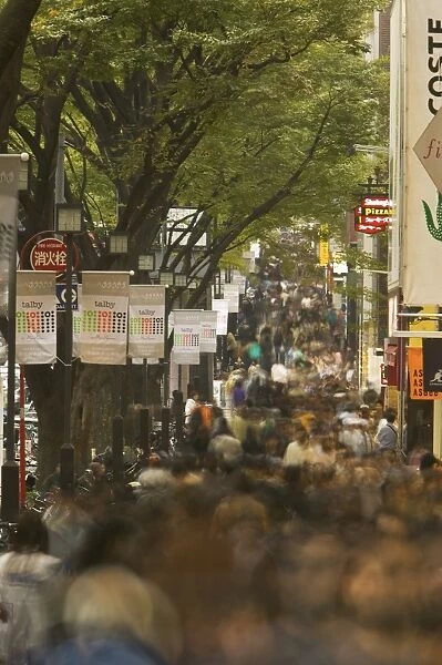 Shoppers, Tokyo, Honshu, Japan, elevated view