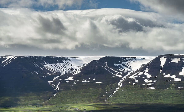 snow mountain range in Iceland