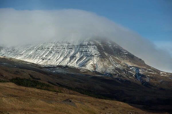 Snowcapped mountain in Iceland