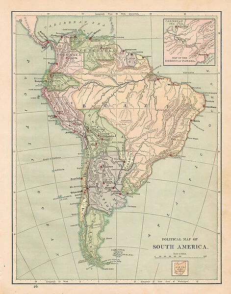 South America map 1881