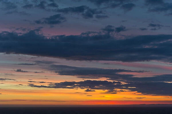 Sunset off the Norwegian coast, Norway