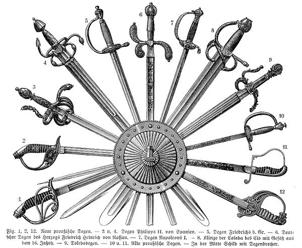 Swords engraving 1895