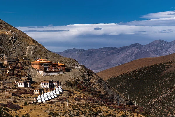 Tibetan monastery on the hill near Shangri-La