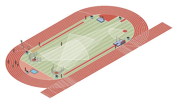 Track and field arena