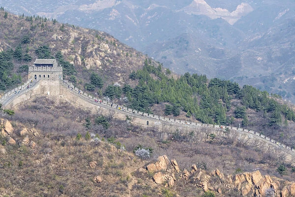 Trees and mountains at the Great Wall of China