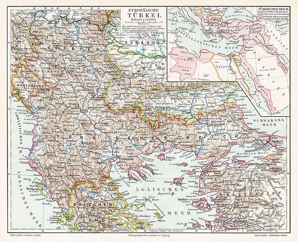 Turkey map 1895