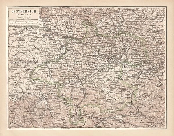 Upper Austria, lithograph, published in 1877