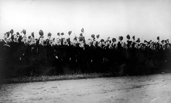 UVF Rally. 1914: Ulster Unionist paramilitary force the Ulster Volunteers