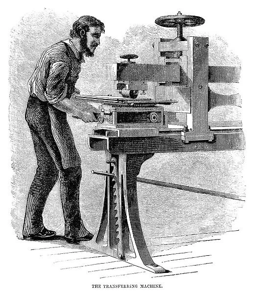 Victorian banknote printing - the transferring machine