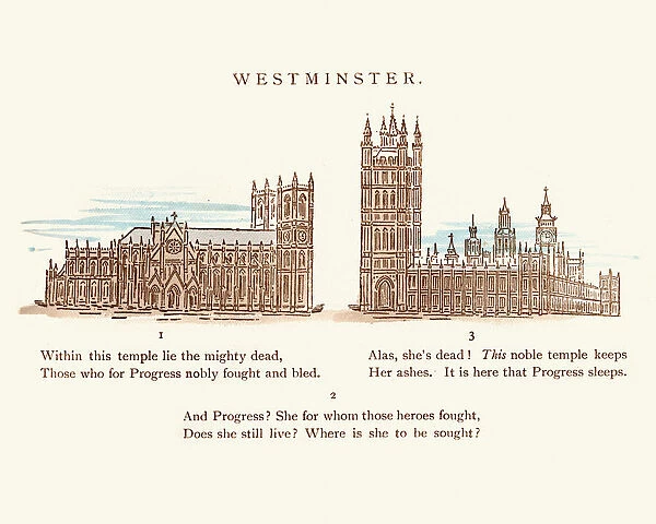 Victorian satirical cartoon about Westminster Politics