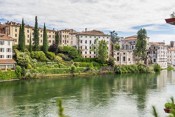 A view of Bassano del Grappa along the river Brenta