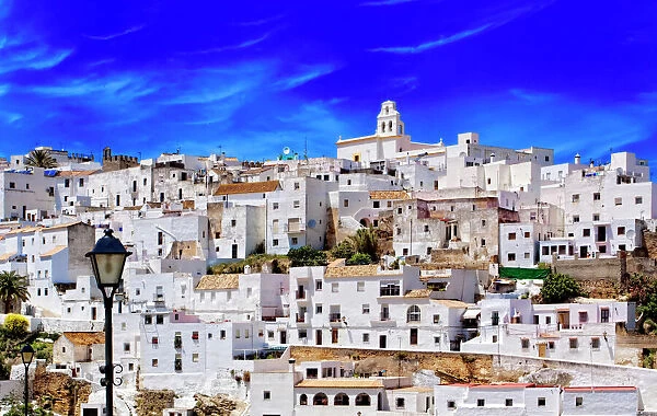View of a district of the small town of Vejer, Andalusia, Spain, Europe