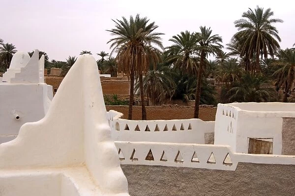 View across the oasis of Ghadames, UNESCO world heritage, Libya