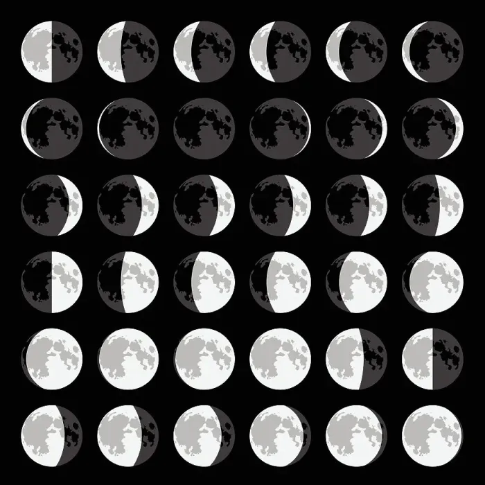 Framed Print : Fine Art Storehouse Print: Lunar Cycle Sequence Framed Print : Fine Art Storehouse Print: Lunar Cycle Sequence
