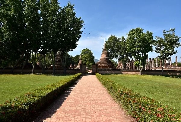 Wat Mahathat temple Sukhothai Thailand, Asia