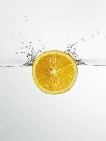 water and orange slice