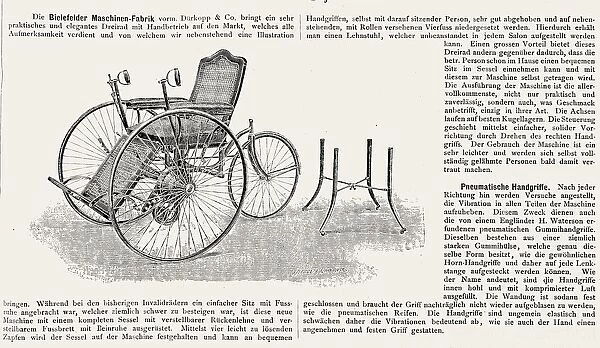Wheelchair from the late 19th century
