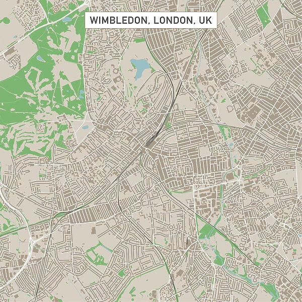 Wimbledon London UK City Street Map