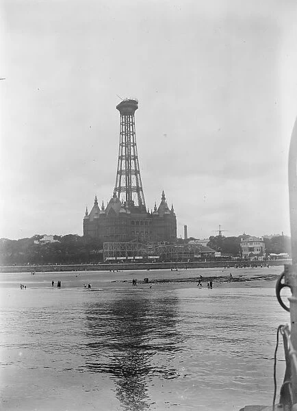 New Brighton Tower at New Brighton on the Wirral Peninsula in Merseyside England Famous