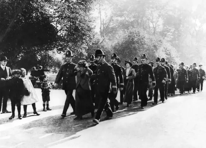 Framed Print : Suffragette Print - Woman Under Arrest