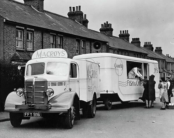 A travelling fish and chip shop for the villages. This mammoth van, owned by H. C