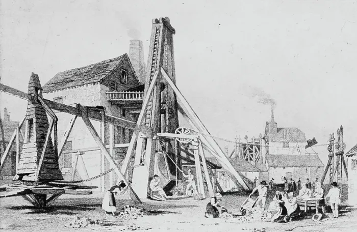 Framed Print : Dolcoath Mine Print, 1831 Engraving of the 76 Engine House Framed Print : Dolcoath Mine Print, 1831 Engraving of the 76 Engine House