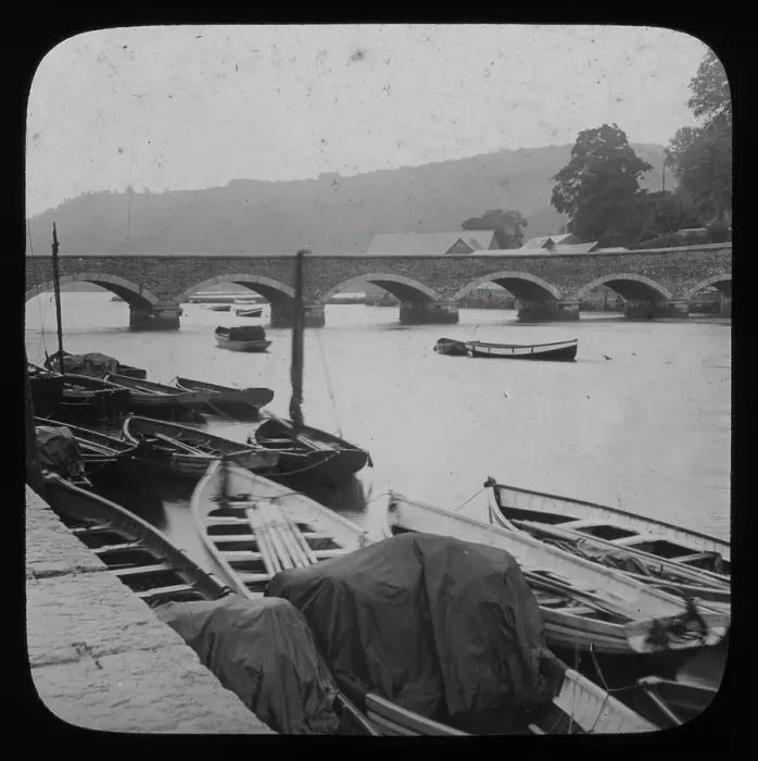 Framed Print : Print of Looe Bridge, East Looe, Cornwall, circa 1900 Framed Print : Print of Looe Bridge, East Looe, Cornwall, circa 1900