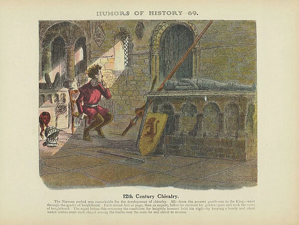 12th Century Chivalry (colour litho)