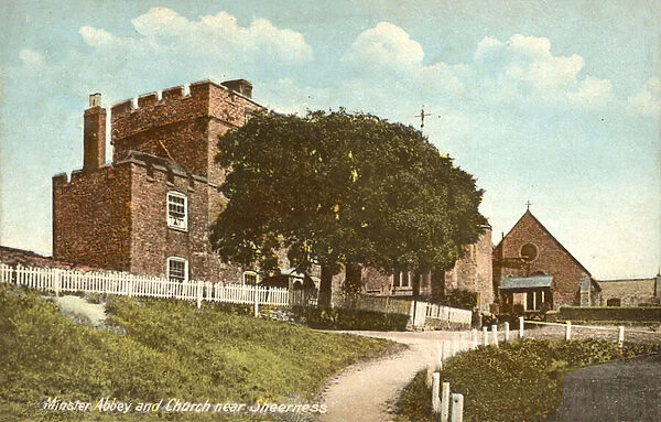Abbey and church, Minster, Sheerness (colour photo)