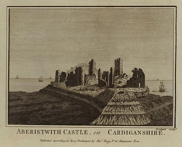 Aberistwith Castle, in Cardiganshire (engraving)