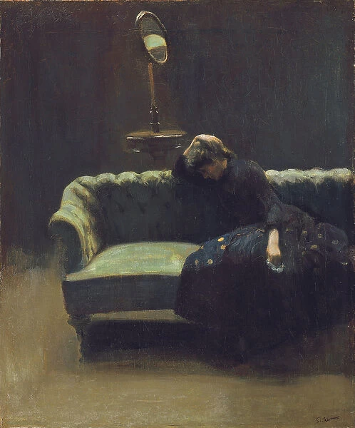 The Acting Manager or Rehearsal: The End of the Act, c. 1885-6 (oil on canvas)