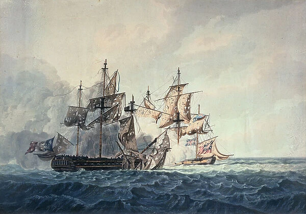 The Action between His Majestys Sloop, Bonne Citoyenne, and the French frigate