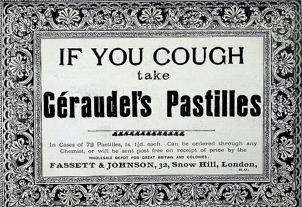 Advertisement for Geraudel's Pastilles
