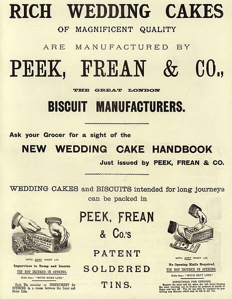 Advertisement, Rich Wedding Cakes (engraving)