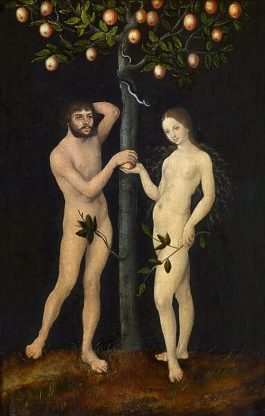 Adam and Eve par Cranach, Lucas, the Elder (1472-1553), - Oil on wood