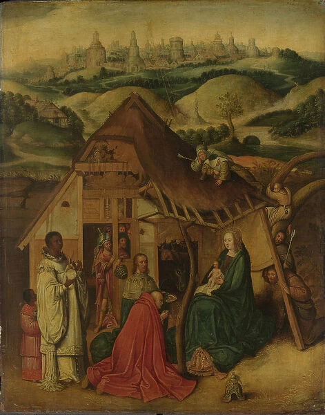 Adoration of the Magi, early 17th century (oil on oak panel)