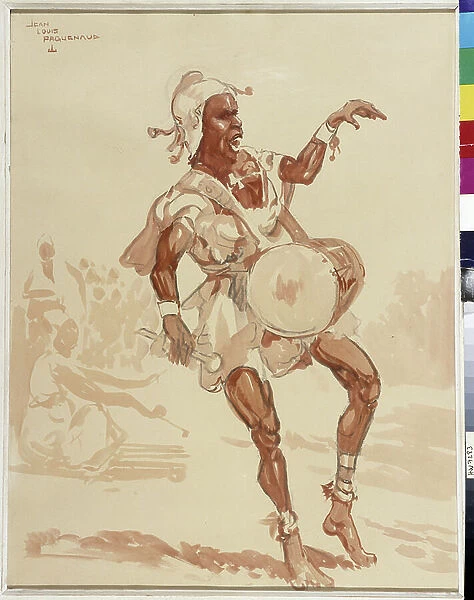 African musician (watercolor)