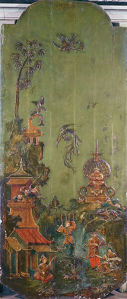 Air, from a series of panels depicting the Four Elements, c. 1730 (polychrome wood)