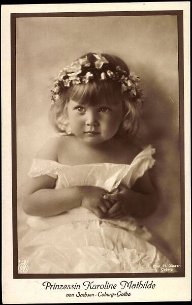 Ak I. H. Princess Caroline Mathilde of Saxony Coburg Gotha, NPG 4797 (b  /  w photo)