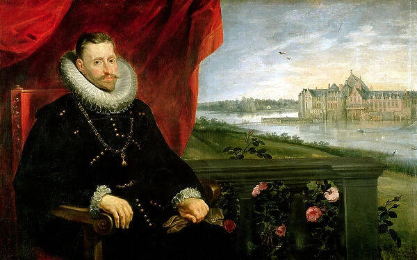 Albert of Habsbourg (1559-1621) Archduke of Austria (oil on canvas) (pair of 197173)