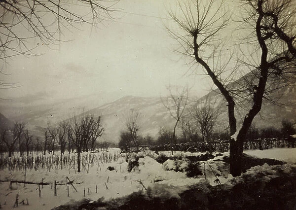 Album ' Harriet Louise Self': a view of the valley of the Brenta with snow