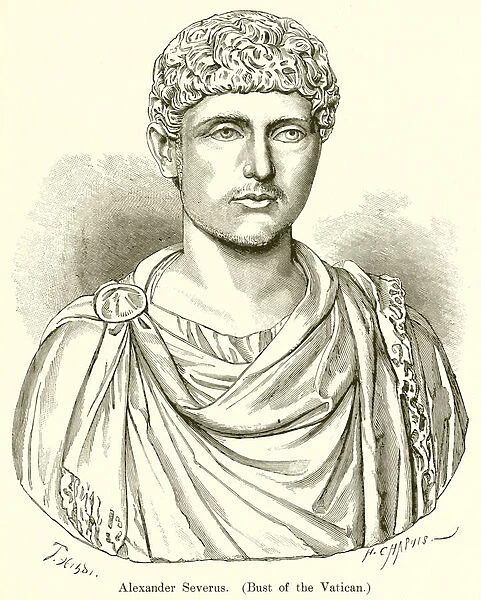 Alexander Severus. (Bust of the Vactican) (engraving)