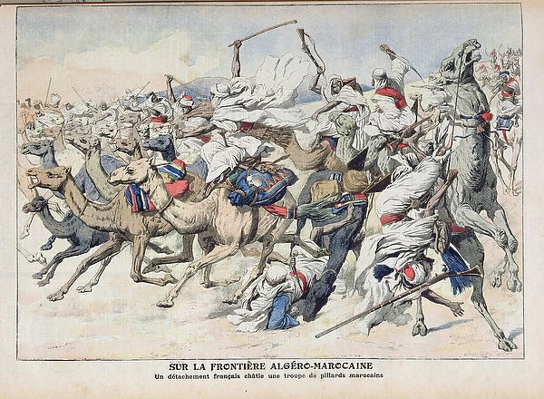 On the Algero-Moroccan Frontier, a French Detachment Punishing a Band of Moroccan Pillagers